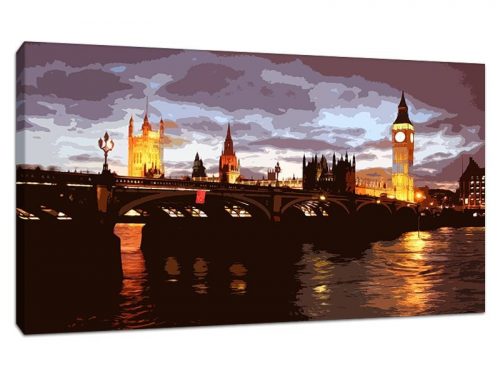 London Cartoon Featured Product Canvas