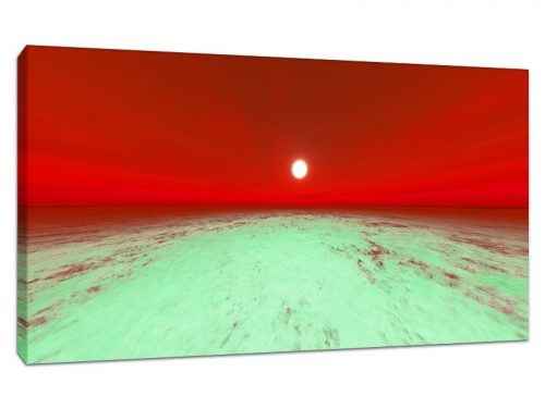 Red Green Seascape Featured Product Canvas
