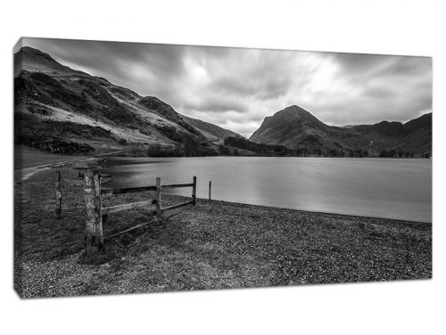 Buttermere Canvas Print Black and White
